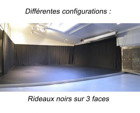 Rideaux noirs sur 3 faces